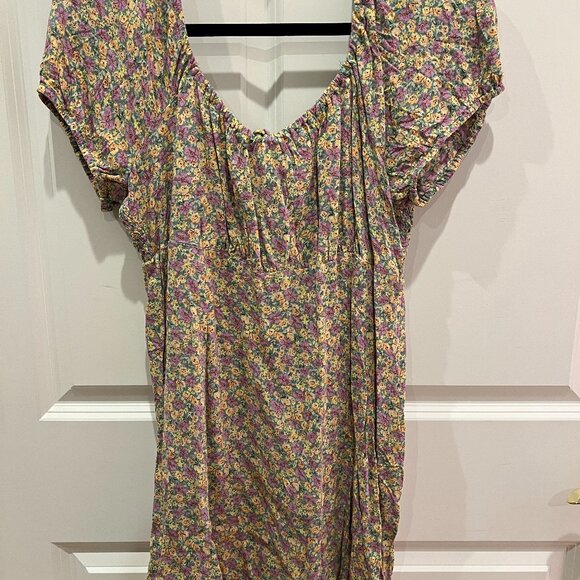 American Eagle Floral Puff-Sleeve Mini Dress in XL - Picture 3 of 5